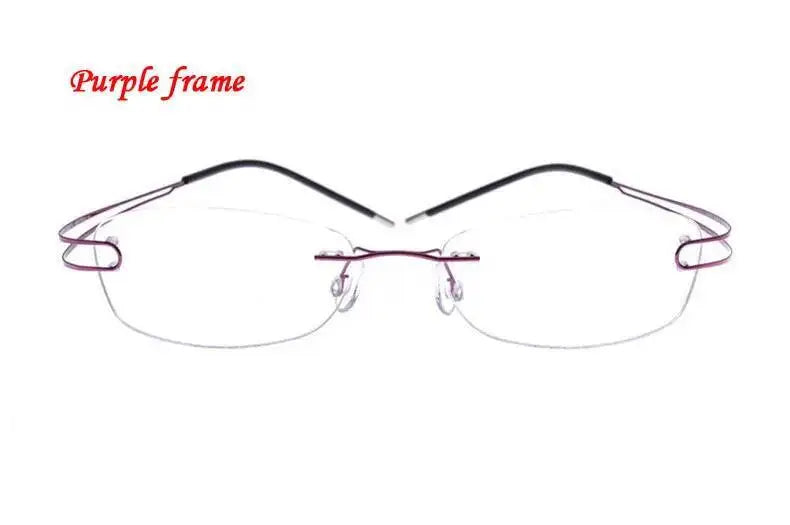 Brightzone Unisex Rimless Square Titanium Eyeglasses 674022