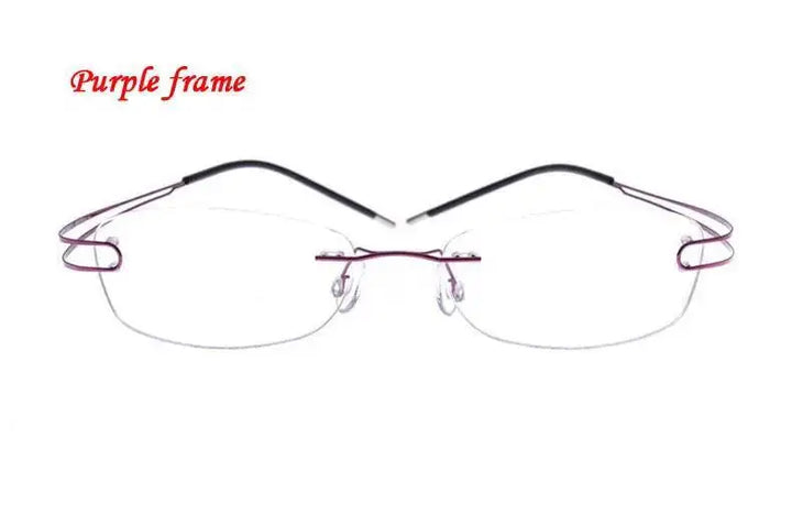 Brightzone Unisex Rimless Square Titanium Eyeglasses 674022