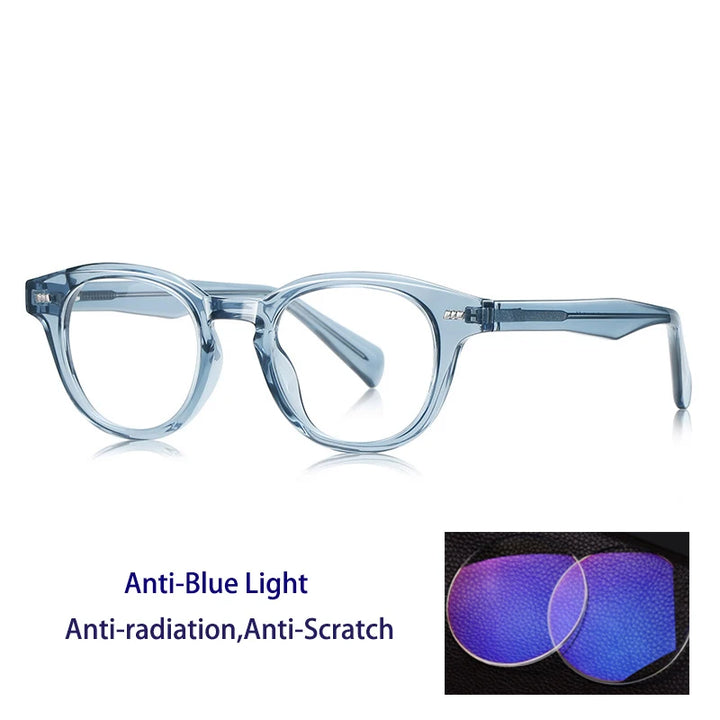 Kocolior Unisex Full Rim Oval Square Acetate Alloy Reading Glasses 82016