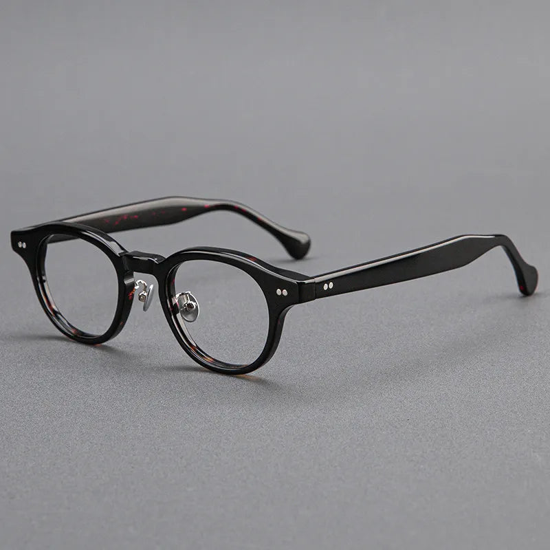 Black Mask Unisex Full Rim Round Acetate Eyeglasses BM-527