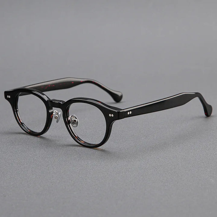 Black Mask Unisex Full Rim Round Acetate Eyeglasses BM-527