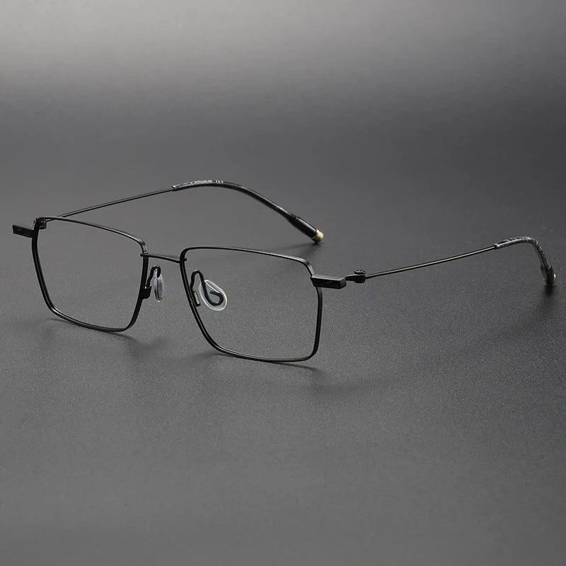 Cubojue Mens Full Rim Square Titanium Reading Glasses 7.6 Reading Glasses Cubojue grey 0 