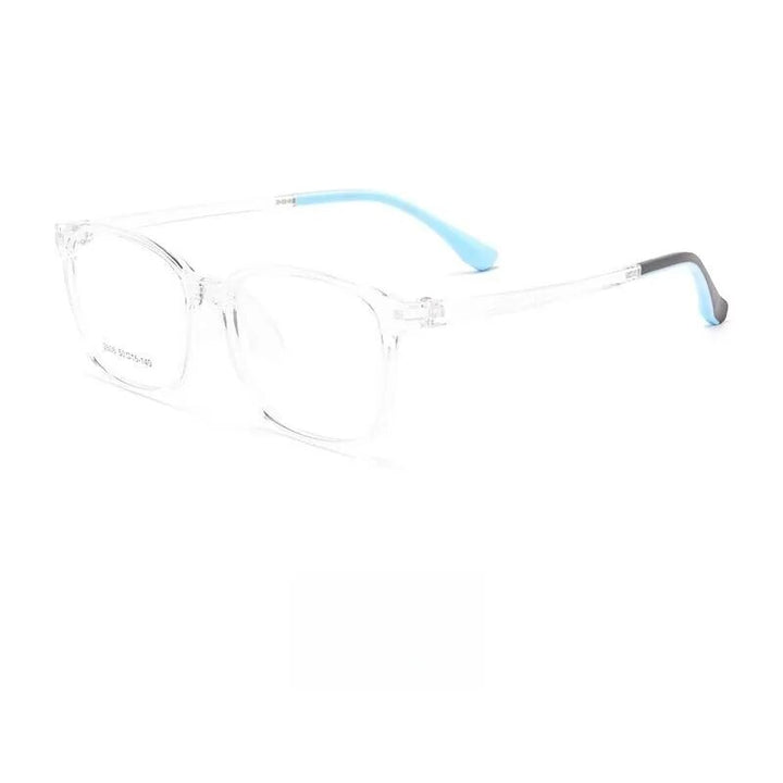 Yimaruili Unisex Youth Full Rim Square Tr 90 Eyeglasses 2606et Full Rim Yimaruili Eyeglasses Transparent  