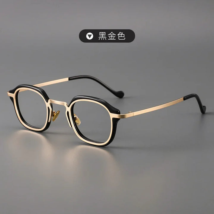 Zirosat Women's Full Rim Square Acetate Titanium Eyeglasses 192777