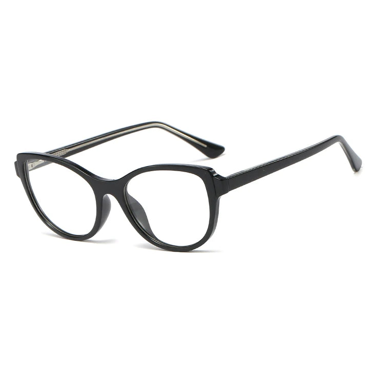 Handoer Women's Full Rim Square Cat Eye Tr 90 Alloy Eyeglasses 93358