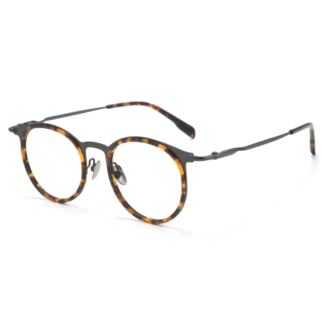 Bclear Unisex Full Rim Round Acetate Eyeglasses BSF-M80909S
