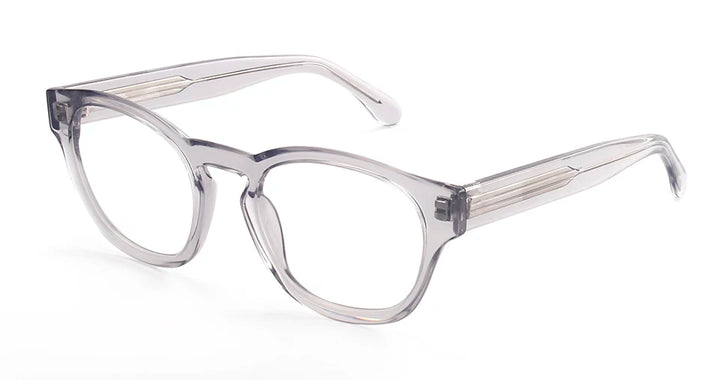 Esnbie Unisex Full Rim Round Square Acetate Eyeglasses 240611
