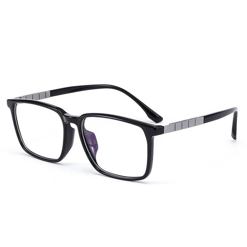 KatKani Men's Full Rim Square Tr 90 Titanium Eyeglasses 8605 Full Rim KatKani Eyeglasses   