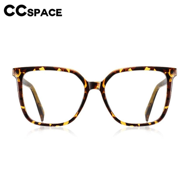 CCSpace Unisex Full Rim Square Cat Eye Tr 90 Titanium Eyeglasses 56801 Full Rim CCspace   