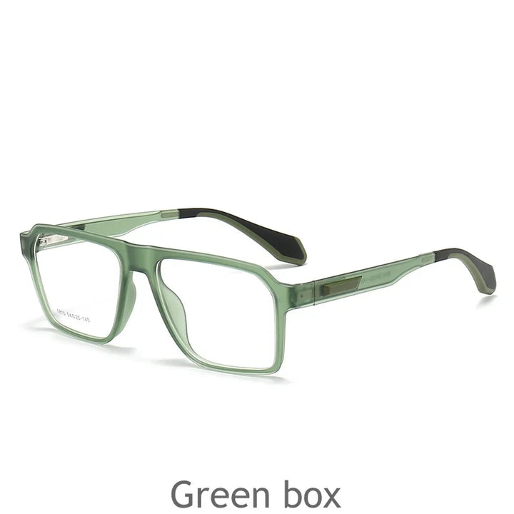 KatKani Unisex Full Rim Square Tr 90 Eyeglasses 6810 Full Rim KatKani Eyeglasses Green box  