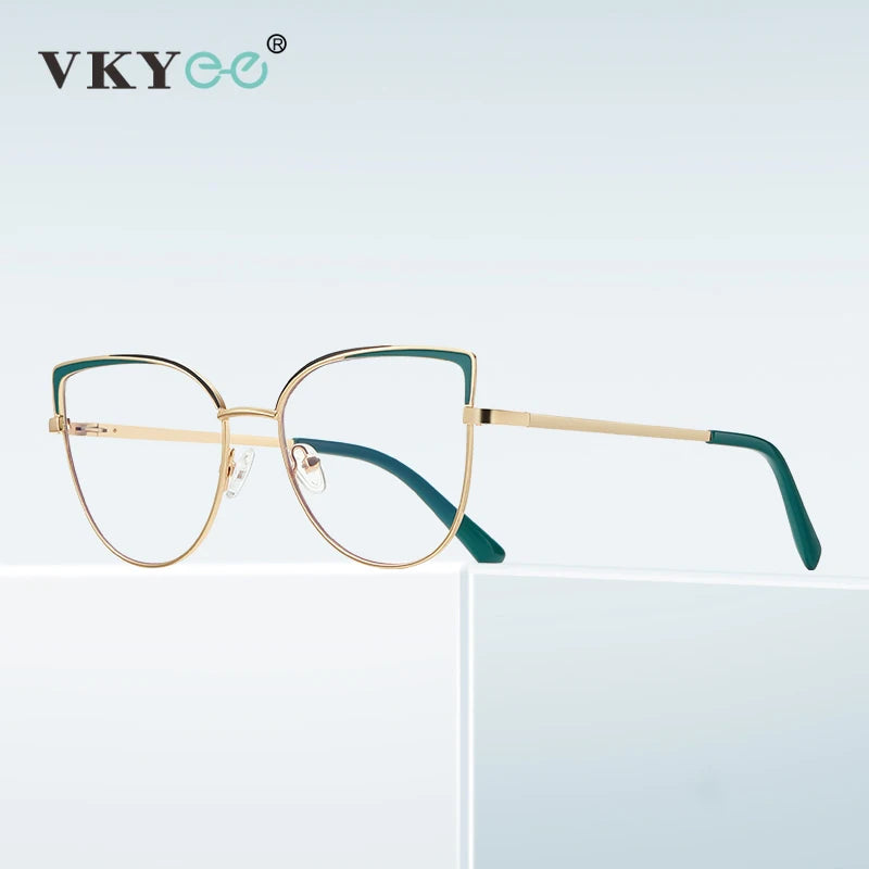 Vicky Women's Full Rim Large Square Alloy Reading Glasses 3103 Reading Glasses Vicky   