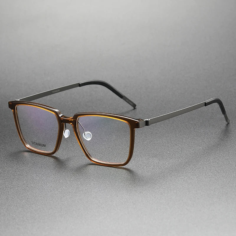 Bobbie Unisex Full Rim Square Titanium Acetate Eyeglasses 761844