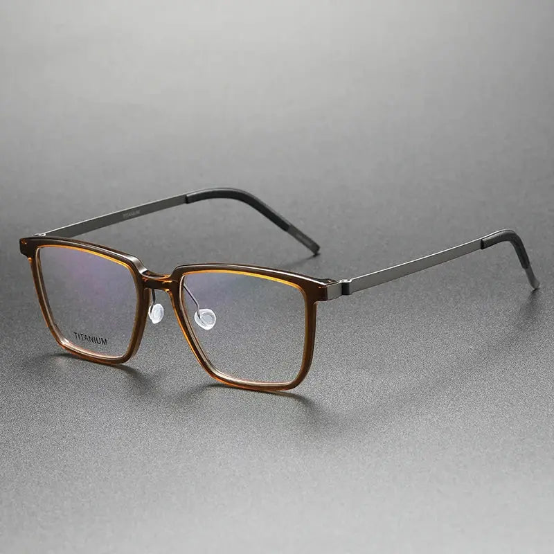 Bobbie Full Rim 184400 Unisex Square Acetate Titanium Frames FuzWeb
