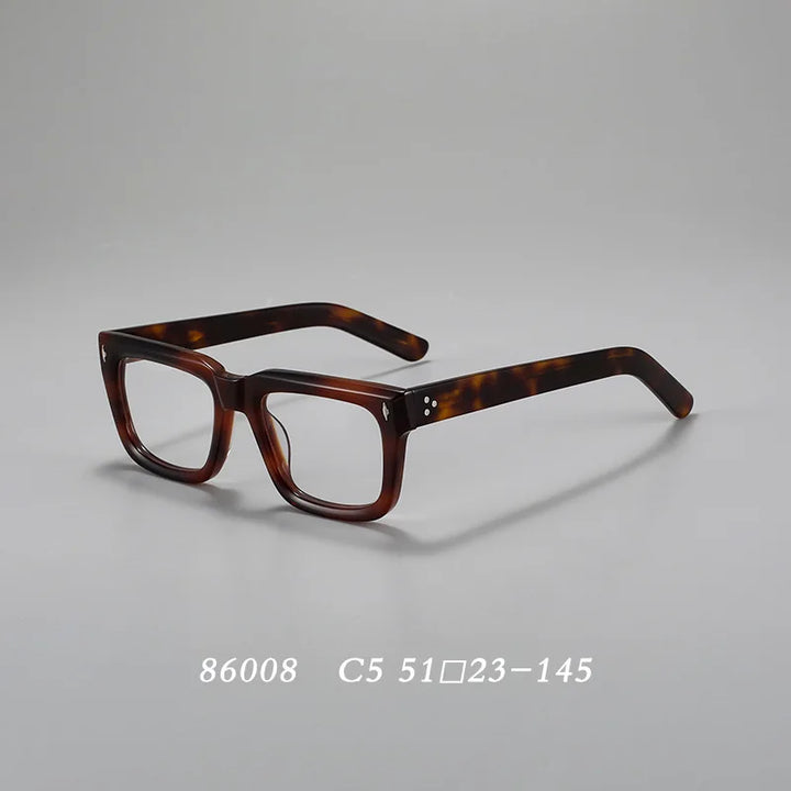 Hdcrafter 86008-1 unisex square acetate prescription eyeglasses — view 11