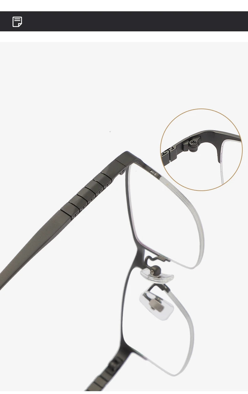 Reven Jate 71109 semi-rimless rectangle titanium prescription eyeglasses — view 5