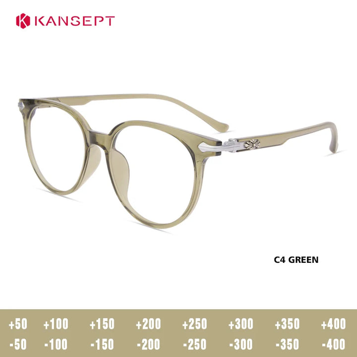 Kansept Women's Full Rim Oval Square Tr 90 Alloy Reading Glasses 586091
