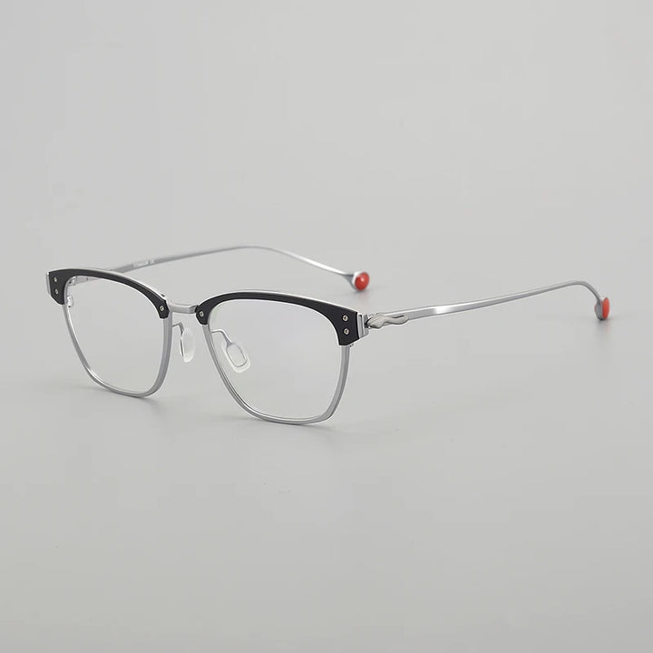 Muzz Unisex Full Rim Square Titanium Acetate Eyeglasses 316402