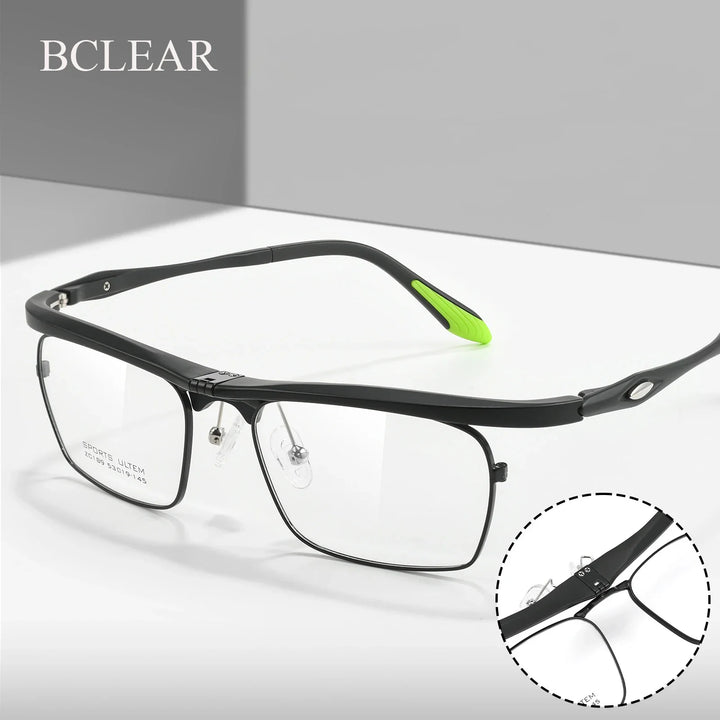 Bclear Unisex Full Rim Rectangle ULTEM Sports Eyeglasses BSF-Z189C