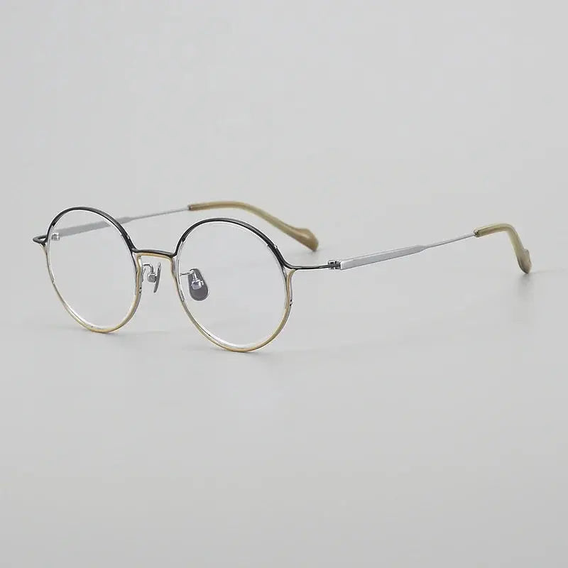Aror Unisex Full Rim Round Titanium Eyeglasses 724002.