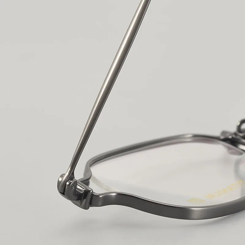 Muzz Unisex Full Rim Small Square Titanium Eyeglasses Mu186 Full Rim Muzz   