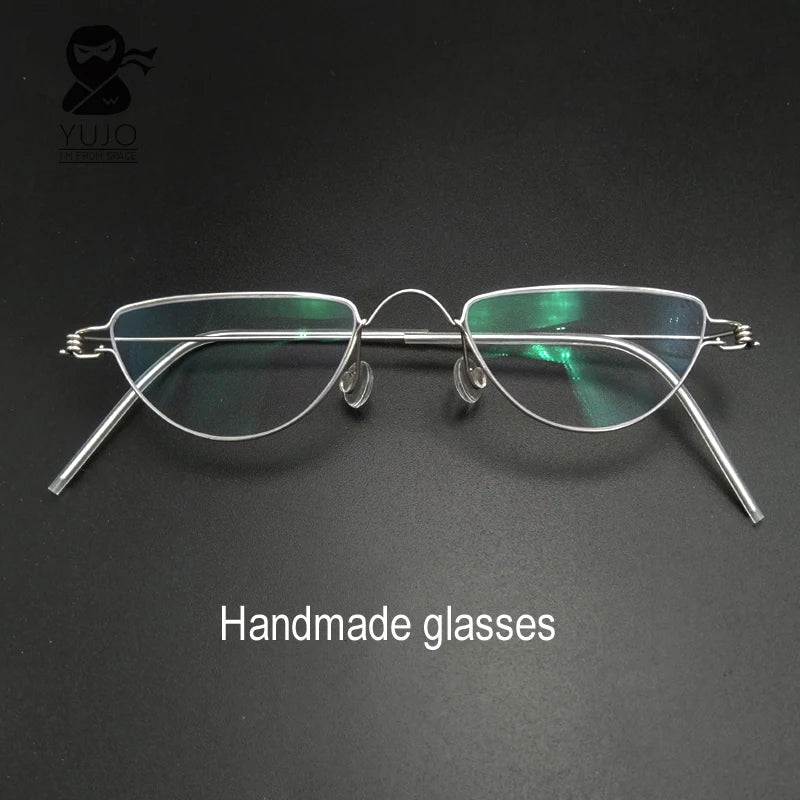 Yujo Unisex Full Rim Flat Top Triangle Hyperopic Reading Glasses 4520r Reading Glasses Yujo CHINA 0 