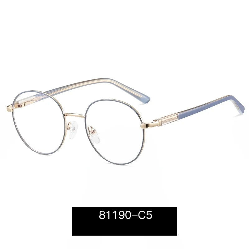 Momoja Unisex Youth's Full Rim Round Alloy Eyeglasses 81190