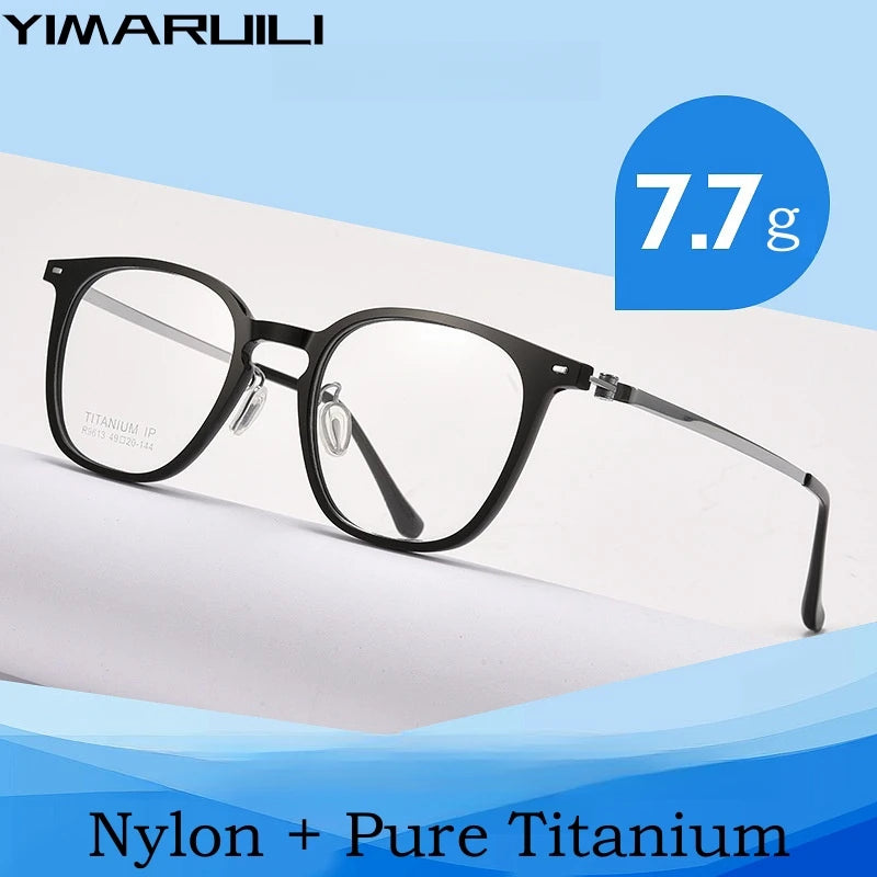 Yimaruili Unisex Full Rim Square Nylon Titanium Eyeglasses Y9613 Full Rim Yimaruili Eyeglasses   