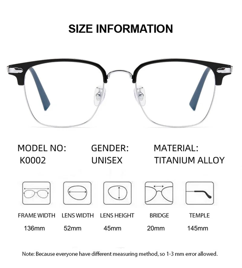 Summer Flower Women's Full Rim Square Tr 90 Alloy Eyeglasses 690002