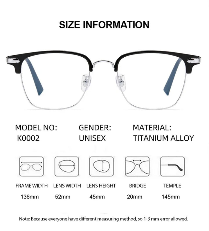 Summer Flower Women's Full Rim Square Tr 90 Alloy Eyeglasses 690002