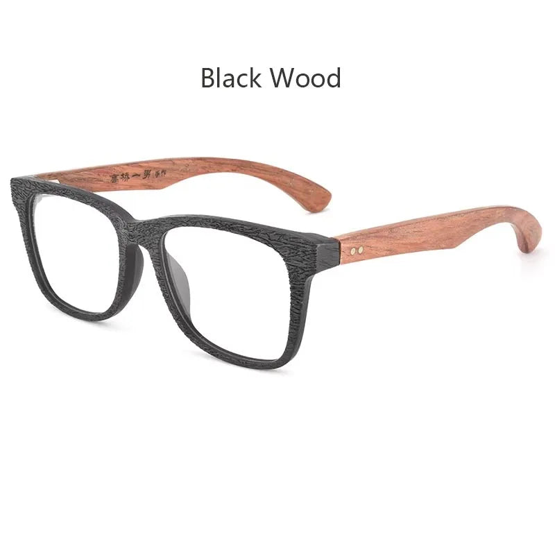 Hdcrafter Mens Full Rim Square Wood Frames 464000 — view 6 | Hdcrafter Eyeglasses at FuzWeb
