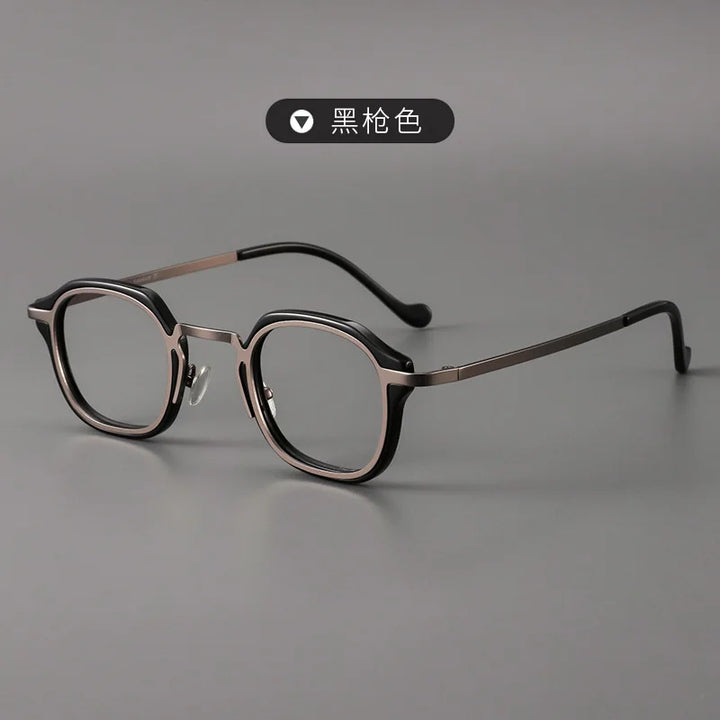 Zirosat Women's Full Rim Square Acetate Titanium Eyeglasses 192777