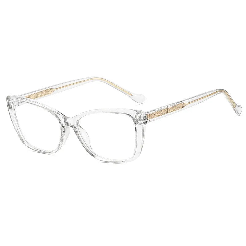 CCspace Women's Full Rim Cat Eye Tr 90 Titanium Reading Glasses 312914