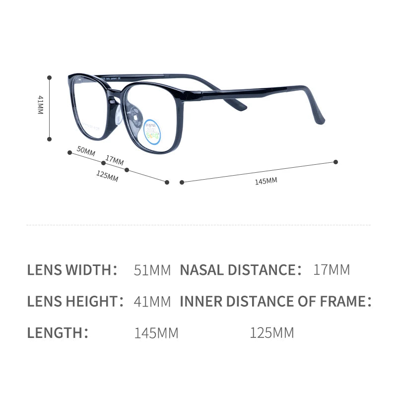 Secg Unisex Children's Full Rim Square Tr 90 Silicone Eyeglasses 241150