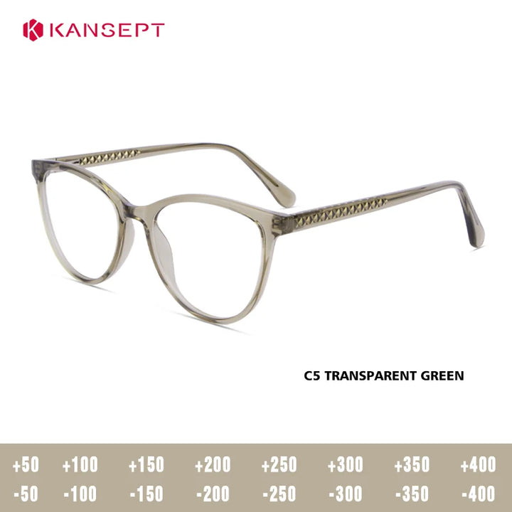 Kansept Unisex Full Rim Square Tr 90 Alloy Reading Glasses 25004