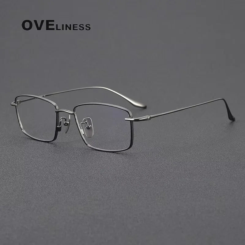 Oveliness Unisex Full Rim Square Titanium Eyeglasses 74175