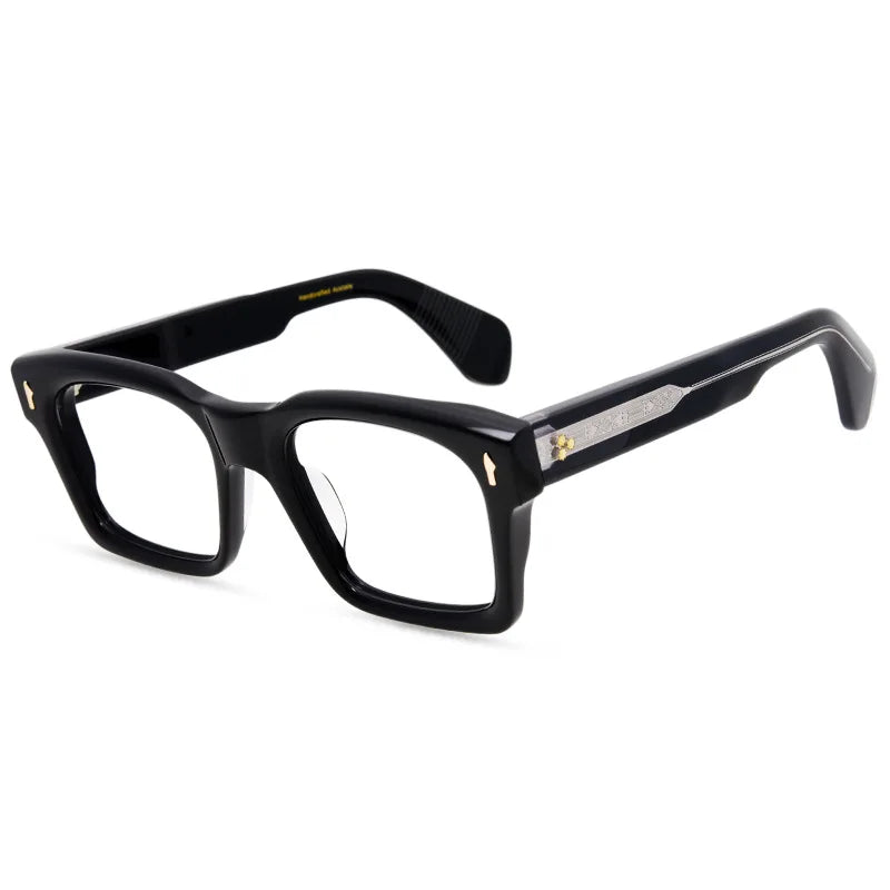 Nobler Unisex Full Rim Square Brow Line Thick Acetate Eyeglasses 9633 Full Rim Nobler C5  