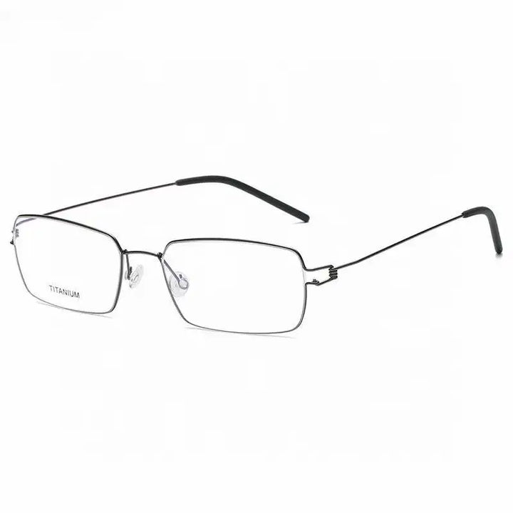 Aimee Men's Full Rim Square Screwless Titanium Eyeglasses 20913 Full Rim Aimee GRAY  