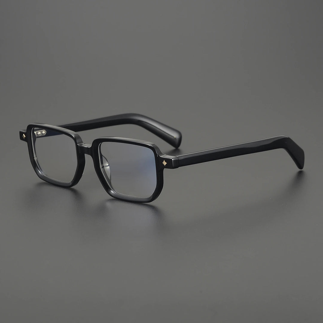 Black Mask Unisex Full Rim Big Square Acetate Eyeglasses 639645