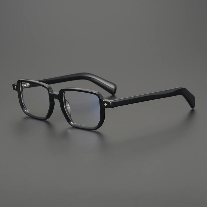 Black Mask Unisex Full Rim Big Square Acetate Eyeglasses 639645