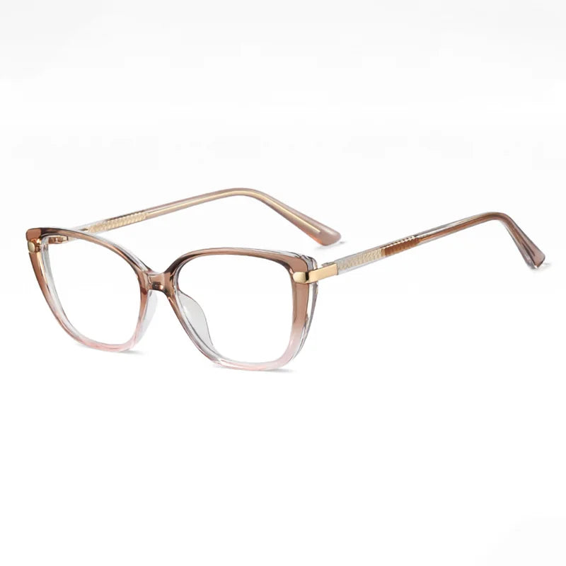 Ralferty Women's Full Rim Square Tr 90 Cp Alloy Eyeglasses 82278