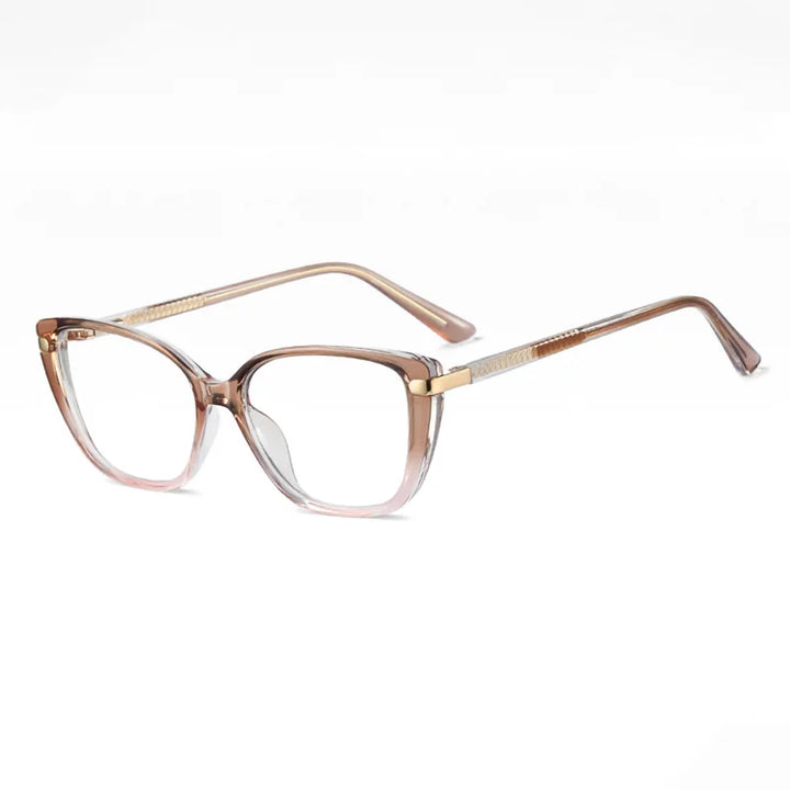 Ralferty Women's Full Rim Square Tr 90 Cp Alloy Eyeglasses 82278
