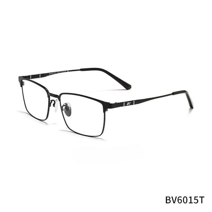 Summer Flower Men's Semi Rim Square Titanium Eyeglasses Clip On Sunglasses 6015/16