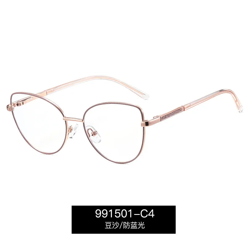 Reven Jate Unisex Youth's Full Rim Cat Eye Alloy Eyeglasses 991501