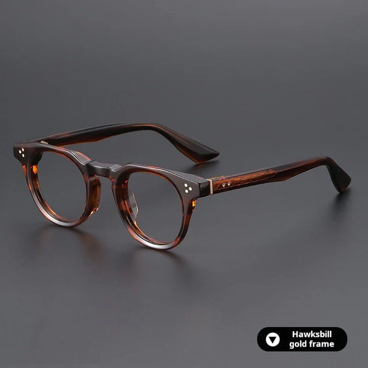 Xbora Unisex Full Rim Oval Brow Line Thick Acetate Eyeglasses 655008