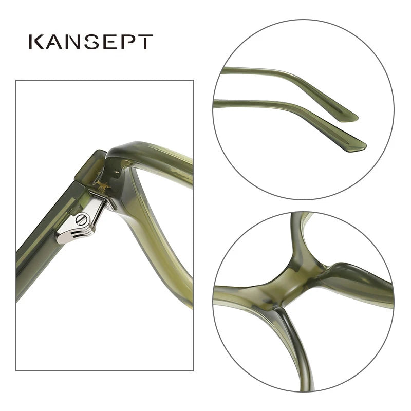 Kansept Women's Full Rim Square Tr 90 Acetate Reading Glasses K907 Reading Glasses Kansept   