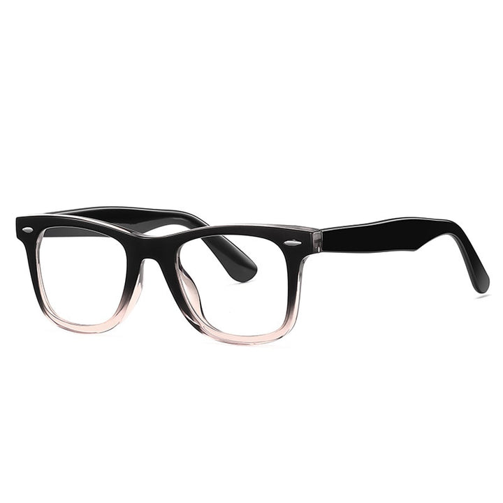 Yimaruili Unisex Full Rim Square Tr 90 Acetate Alloy Eyeglasses  2102 Full Rim Yimaruili Eyeglasses C10  