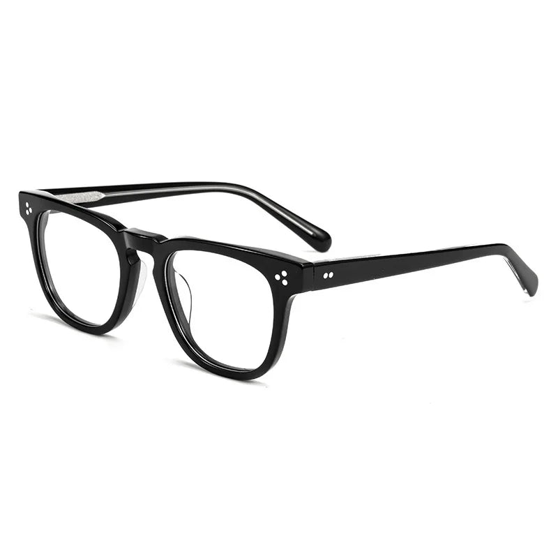 Black Mask Unisex Full Rim Oval Square Acetate Eyeglasses 398620