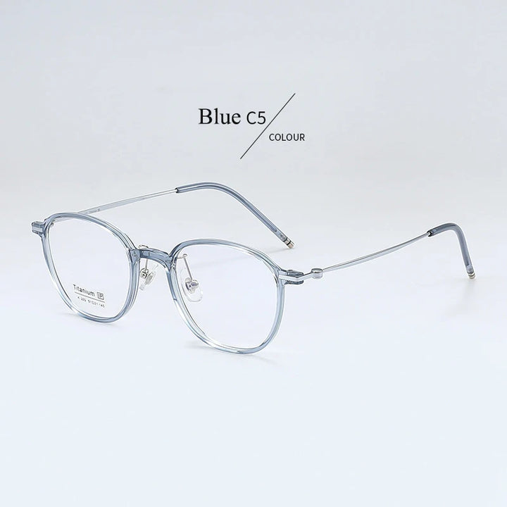 Bclear Women's Full Rim Oval Tr 90 Titanium Eyeglasses B220 Full Rim Bclear Blue  