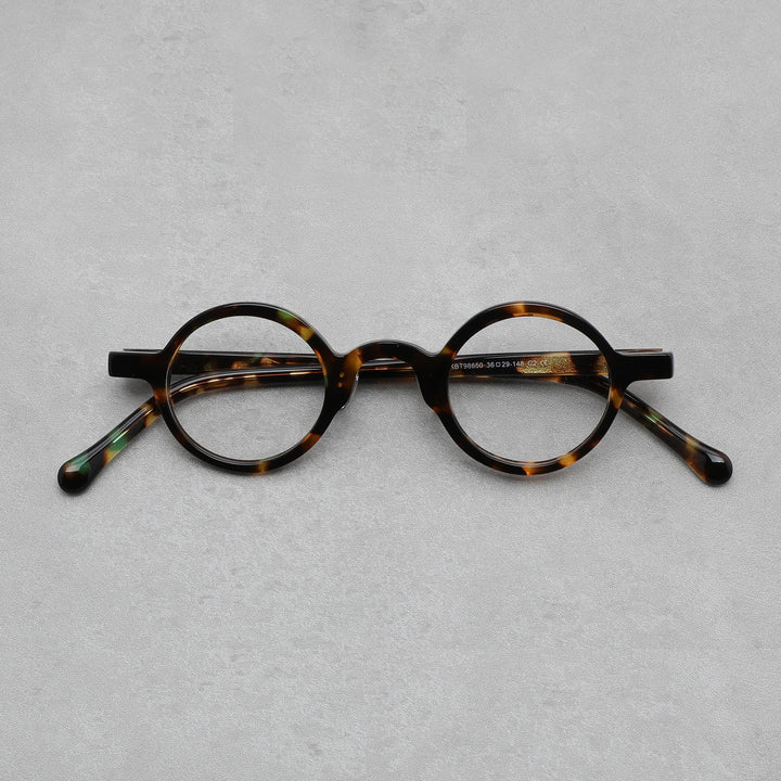 Black Mask Unisex Full Rim Round Acetate Eyeglasses BM-98650