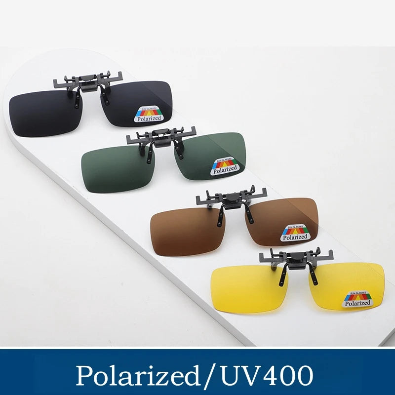 Yimaruili Unisex Square Polarized Alloy Plastic Clip On Sunglasses  FuzWeb    